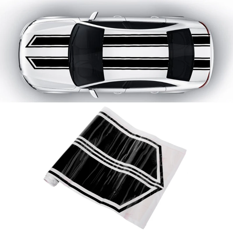 

Universal 130cm X 24cm Car Styling Car Auto Hood Scratched Stickers Engine Cover Reflective Decal Stripe For BMW Honda U1JF