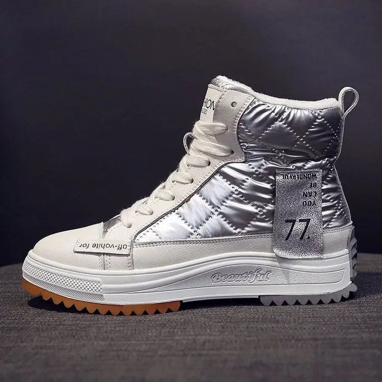 

Snow Boots Women's Sneakers 2021 New Fashion Non-slip Cotton Shoes Winter Thickening Plus Down Fur Plush Warm Down Boots