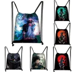 Холщовый ранец на шнурке для мальчиков с героями аниме Моя геройская Академия, Midoriya Izuku, вместительные сумки на плечо, школьный портфель для студентов