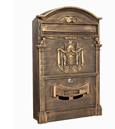 

Почтовый ящик в стиле ретро для почтовых ящиков, вилл, запираемый в европейском стиле, уличная настенная газетная коробка, Безопасный ящик д...