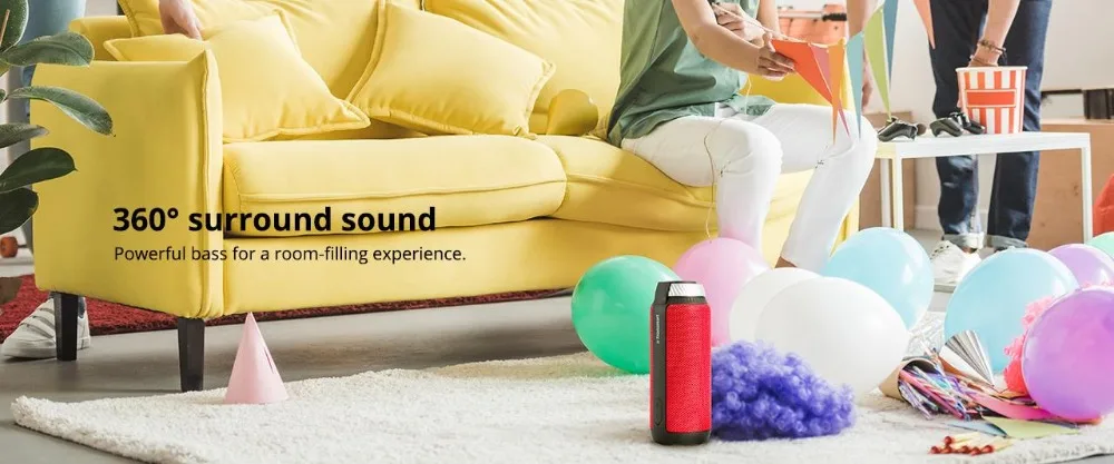 Tronsmart Element T6 Bluetooth Колонка портативный динамик сабвуфер 25 Вт с 360 стерео звук динамик s Встроенный микрофон