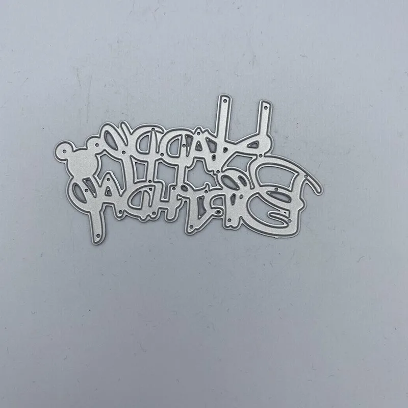 

Metal Cutting Dies Happy Birthday Scrapbook Paper Craft Decoration Dies Stencil for Album Card Making Knife Punch New Dies