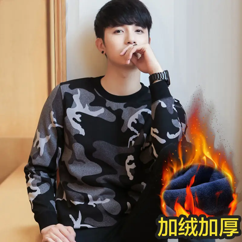 

Autumn and Winter Men's Sweater Round Neck Knit Sweater Korean Style Slim Sweater Spring and Autumn Pullover Bottoming Shirt