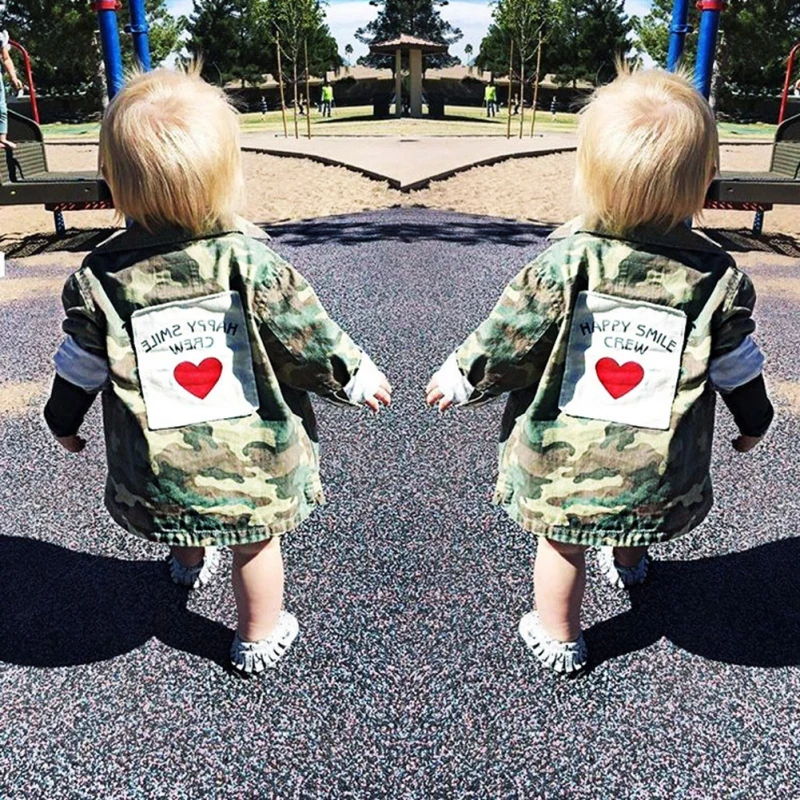 

Baby Girls Boys Jacket Cardigan Fashion Spring Autumn Camouflage Coats Army Children's Windbreaker Outerwear Kids Jacket Clothes