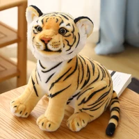 23 33cm simulation baby tiger plush toy stuffed soft wild animal forest tiger pillow dolls for children kids birthday gift