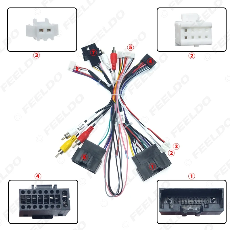 FEELDO автомобильный аудио 16PIN Android кабель питания адаптер с can-шиной коробка для Ford