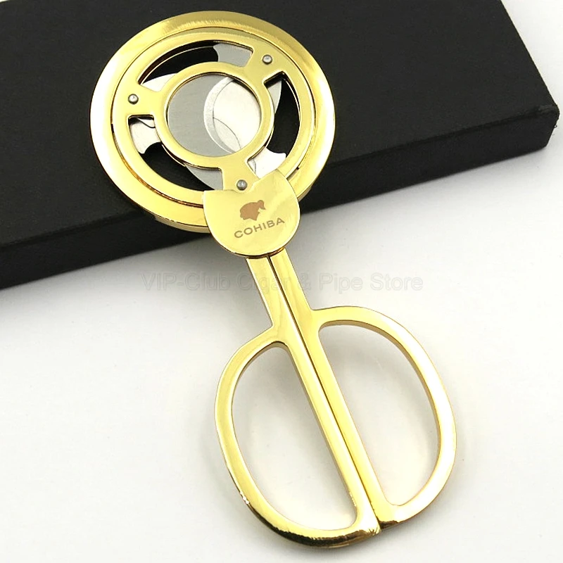 

COHIBA высококачественная нержавеющая сталь 3 лезвия кубинские ножницы для сигар острые Staright резки сигар подарочная коробка