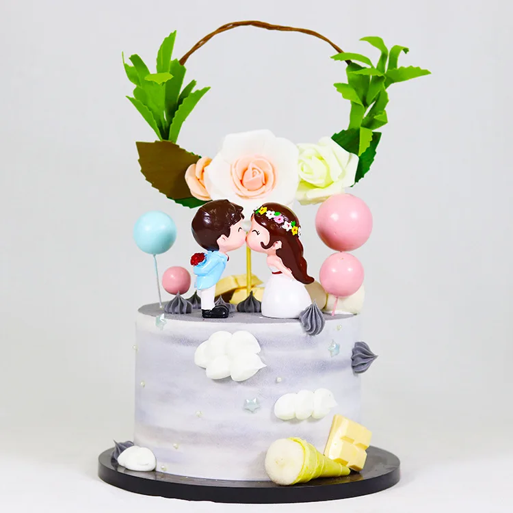 Свадебный поцелуй пара вечерних тортов Топпер для свадебных кексов свадебного