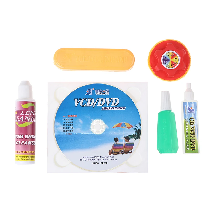 

4 in 1 CD DVD Rom Player Maintenance Lens Cleaning Kit Computer Laptop Accessories