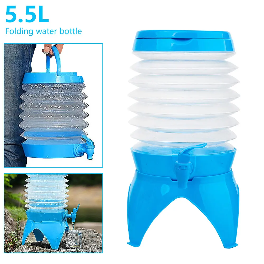 

Portable Water Tank Container 5.5L Car Driving PC Thickened Water Bucket Container with Faucet for Camping Hiking Shower Bag