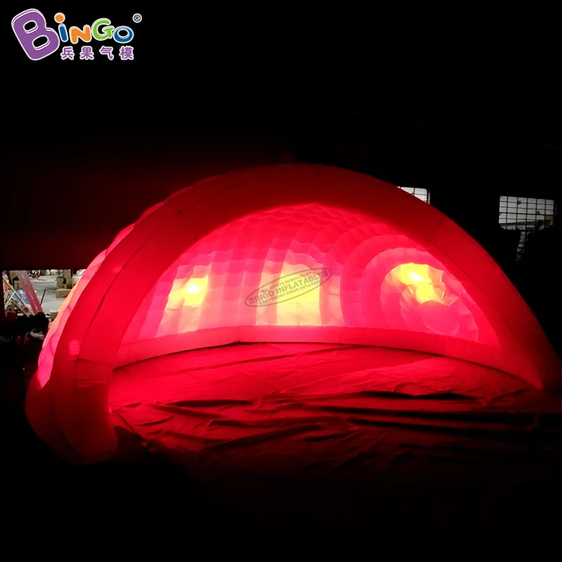 Бесплатная доставка 5 м светодиодный освещение надувная купольная палатка