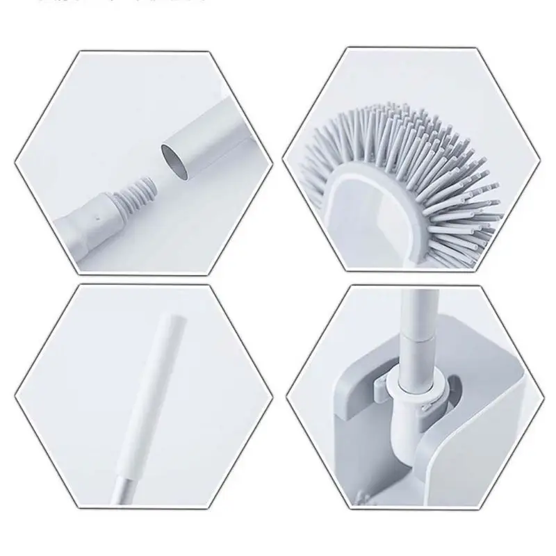 

Creative Bathroom Double Sided Toilet Brush Portable Long Handle Scrubber Tool