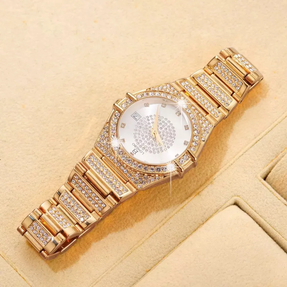 

2021 Top Brand LONGBO Fashion Trend Luxury Diamond Lady Watch Luminous Waterproof Personality Joker fine steel quartz Watch