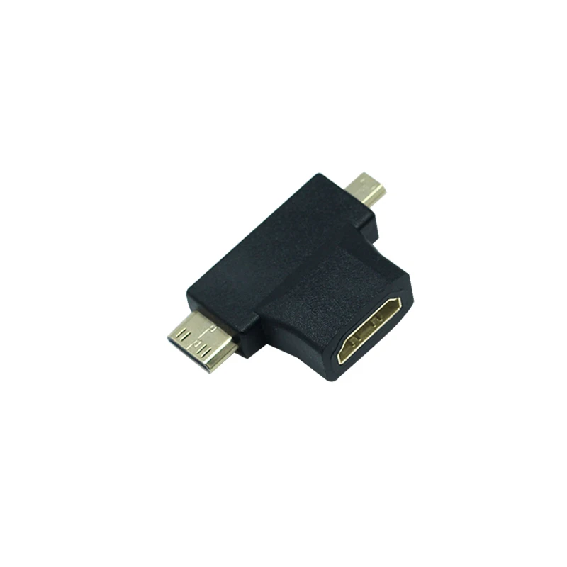 Micro Mini HDMI к адаптер 1080P 3 в 1 штекер женскому кабелю Удлинительный разъем