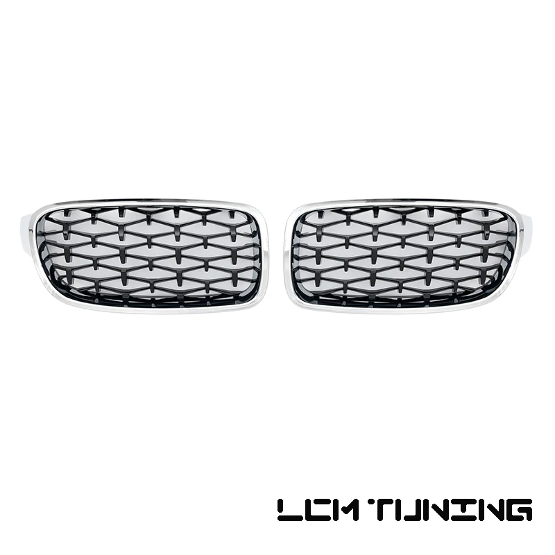 Replacement Style ABS Diamond Front Kidney Grille Overlay 2012-2018 For-BMW 3 Series F30 320i 325i 328i 335i | Автомобили и