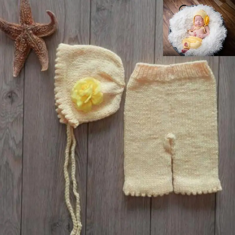 

Newborn Baby Cute Crochet Knit Costume Prop Outfits Photo Photography Baby Hat Photo Props New born baby girls Cute Outfit 0-1M