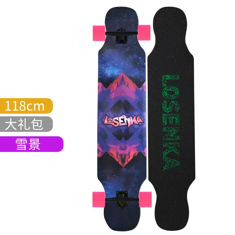 118cm 06 17% OFF ArdeaⅠ 118 см/46in Лонгборд Танцы Кленовый Скейтборд 7in Алюминиевая тележка 70*51 мм колеса длинная доска - Цвет: 118cm 06