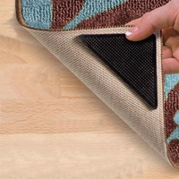 anti slip bedsheet carpet fixing sticker pad fastener rug doormat corner bumper 4pcs tri stickers floor gripper