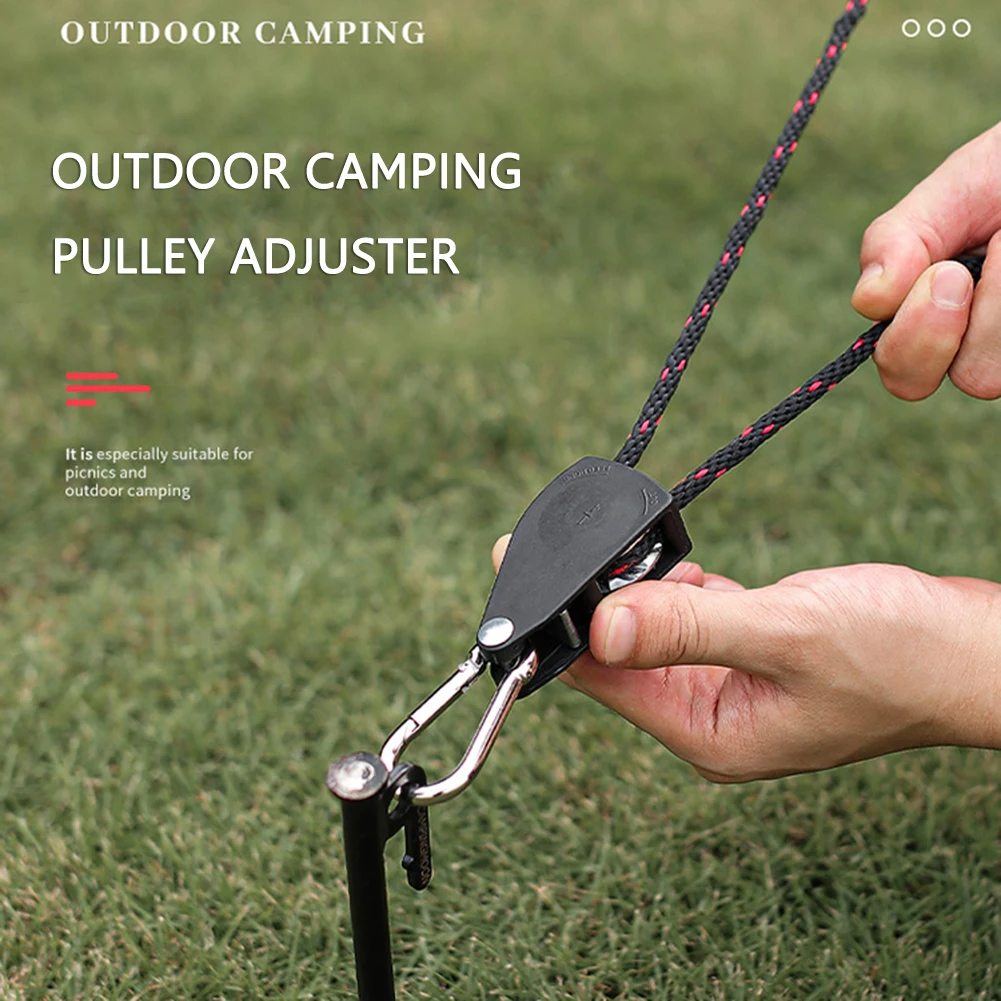 

2m/ 2.3m Adjustable Lanyard Hanging Rope Clip for Tent Fan Lamp Pulley Rope Ratchet Hanger Pulley Lifting Pulley Hook