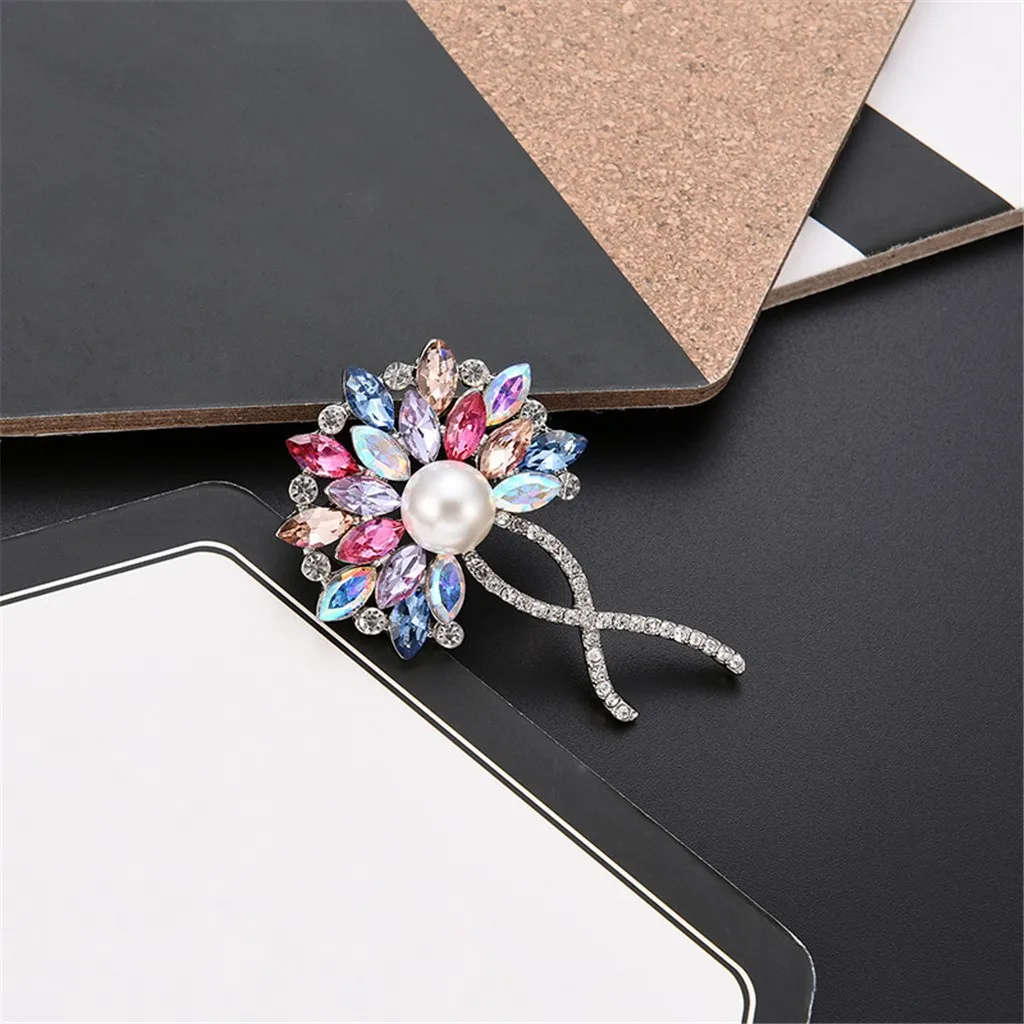 Женские 2020 ценителей моды цветок-брошь из сплава высокого качества жемчуг plum