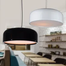 Makaron подвесной светильник с крышкой в скандинавском стиле черный
