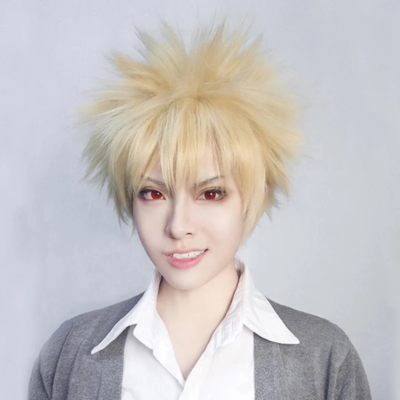 Мой герой Академии Bakugou Katsuki Bakugo короткий парик Косплэй Boku без термостойкие