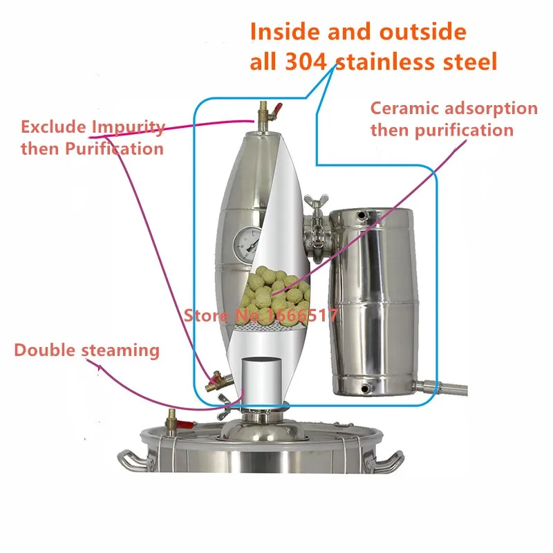 Спиртовой дистиллятор из нержавеющей стали 30 л | Инструменты