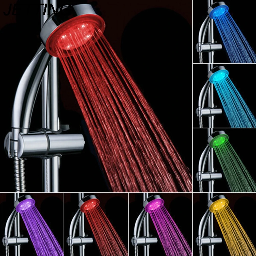 

1PC 7 Colors Change Led shower Tourmaline SPA Anion Hand Held Bathroom Led Shower Head Filter Hand Shower Saving Water