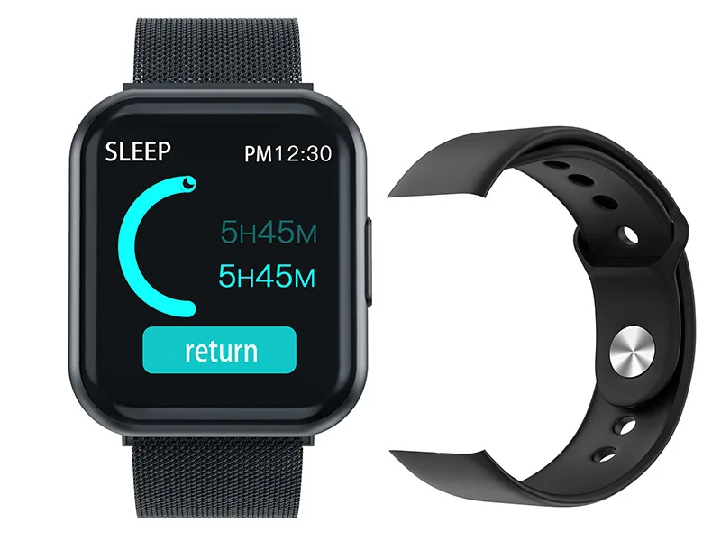 MKSQ9-Black MKS Smartwatch IP67 водонепроницаемые носимые устройства Bluetooth Шагомер монитор сердечного ритма цветной дисплей умные часы для Android/IOS - Цвет: MKSQ9-Black