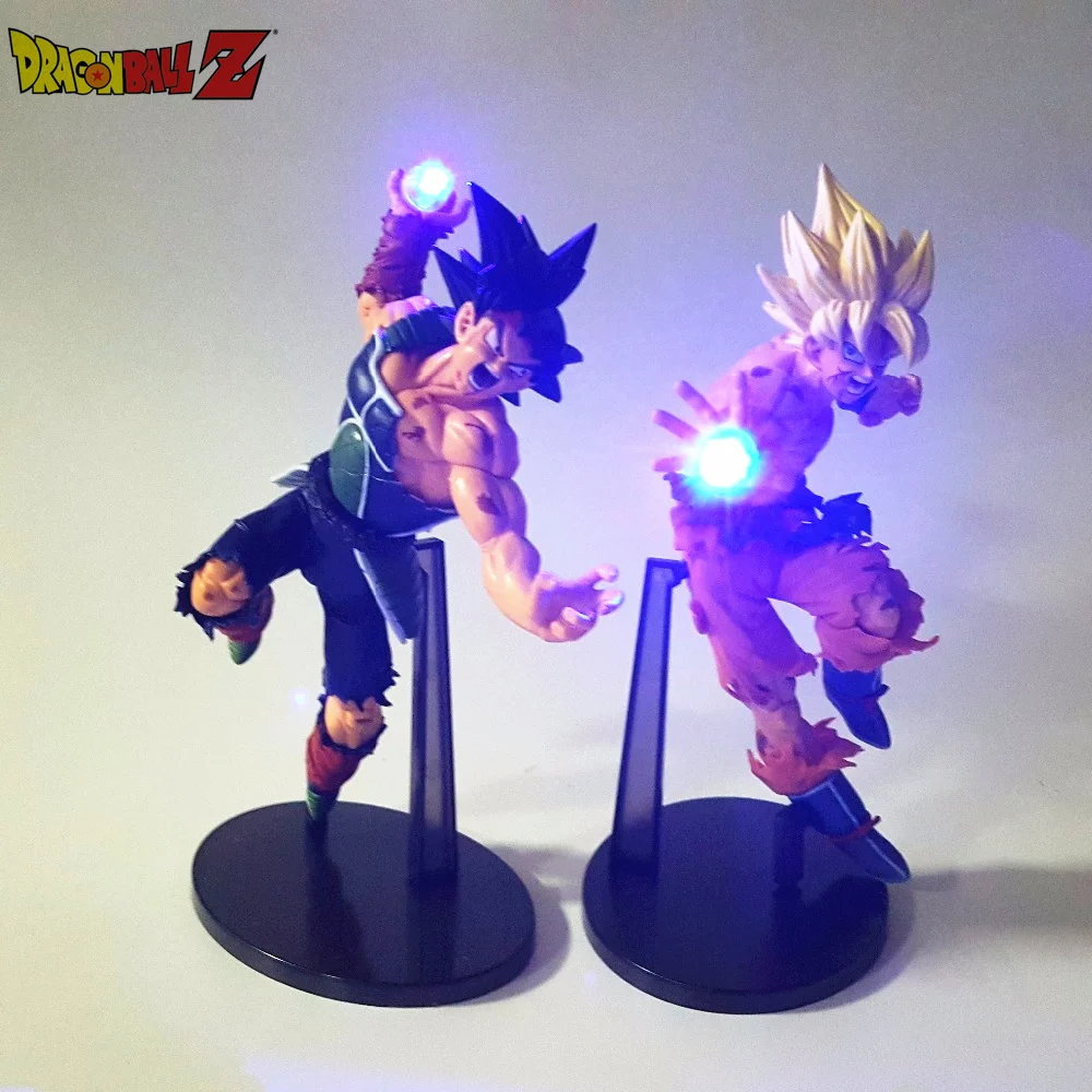 

Dragon Ball Z Action Figures Son Goku Burdock Kamehameha Led Light 150mm Anime Dragon Ball Super Saiyan DBZ