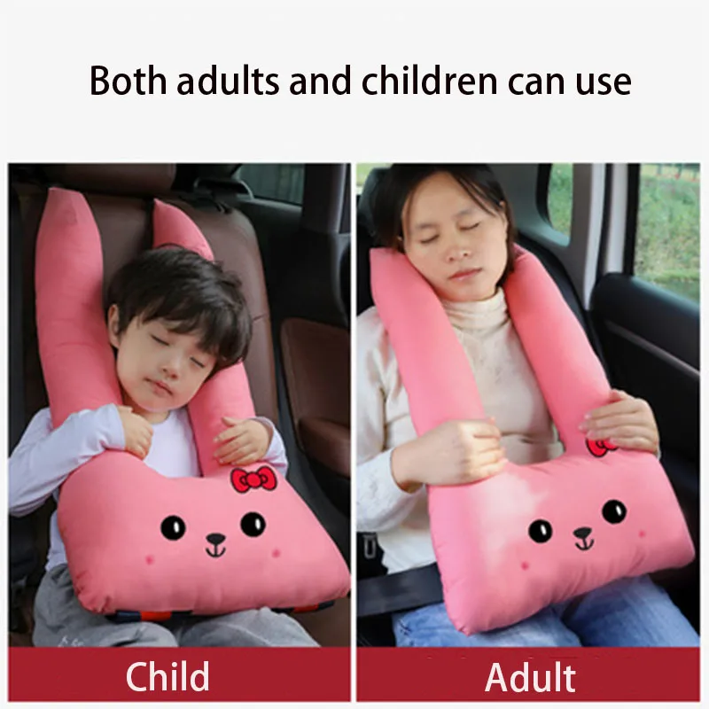Correa de seguridad de dibujos animados para beb&eacute;, cintur&oacute;n de seguridad de coche, almohada, protecci&oacute;n suave para ni&ntilde;os, cintur&oacute;n de seguridad para hombro-1
