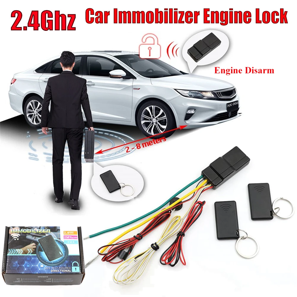 

RFID Car Immobilizer Engine Lock Anti-Hijacking & Circuit Cut Alarm Inmoviliza