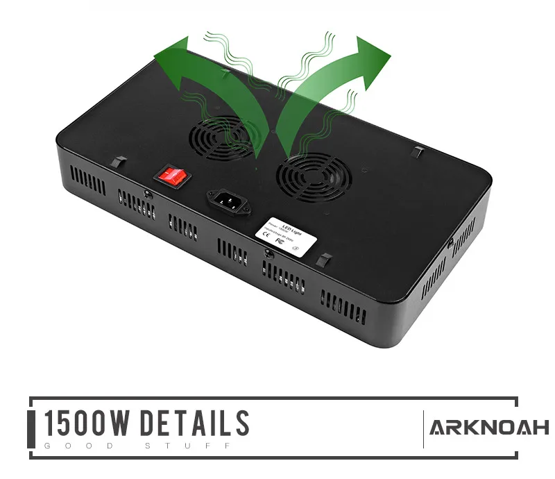 ARKNOAH 1500 Вт, светильник для выращивания, полный спектр, светодиодный чип SMD 3030 для комнатных тентов, теплиц, гидропоника, лампа для роста растений