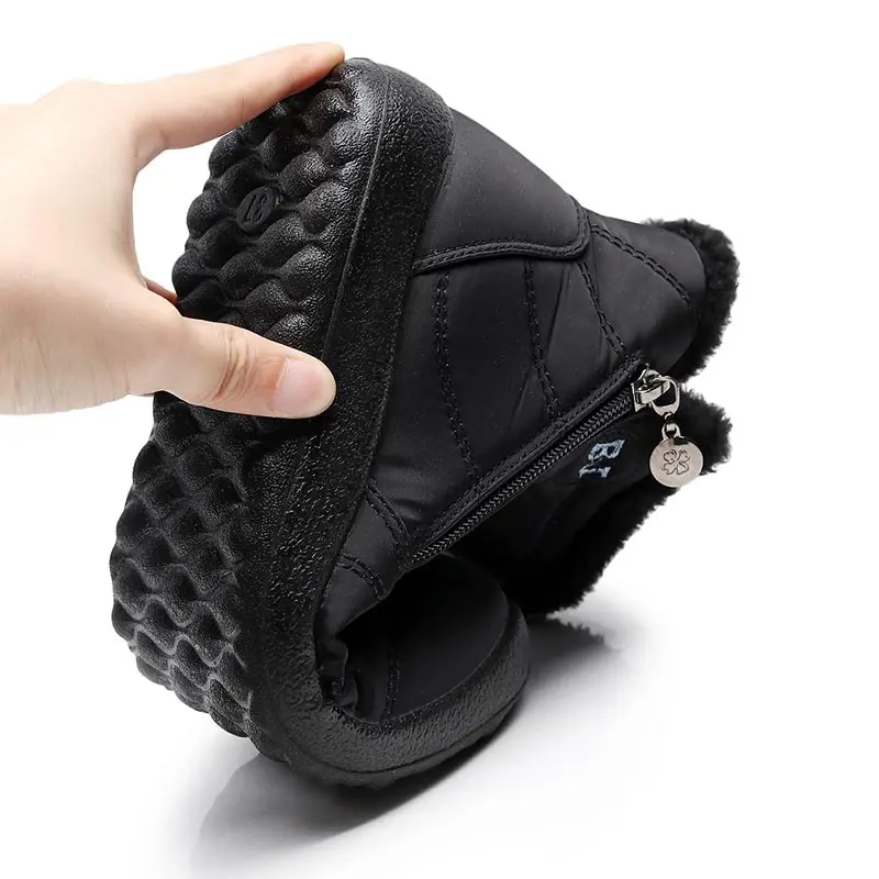 

2019 New casual shoes woman side zip perankle boots women boots winter snow boots tube thick waterproof plush snow boots size