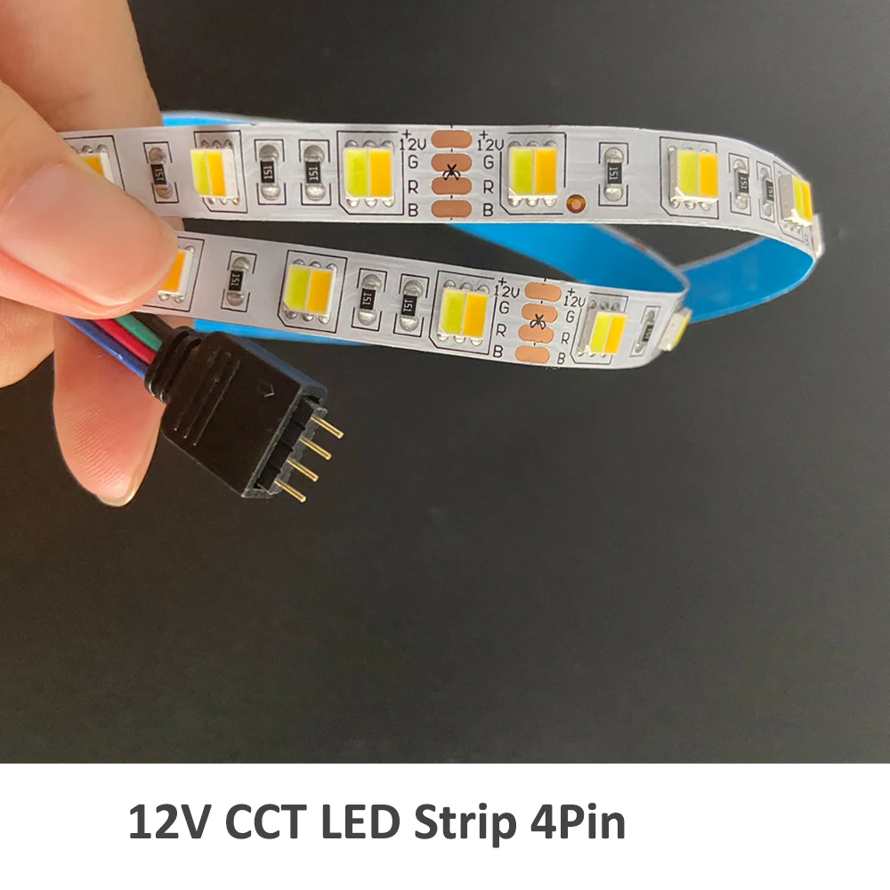 5M 10M Tuya Zigbee Smart CCT Led Strip 5050 Dual White 2in1 Warm white &amp White+Mini Controller+12V Power Echo Plus Voice Control |
