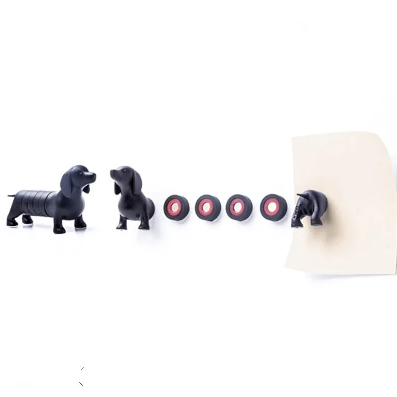 

3D Cute Animal Refrigerator Stickers Sausage Dog / Deer DIY Strong Suction Magnetic Removable Stickers Home Decoration Supplies