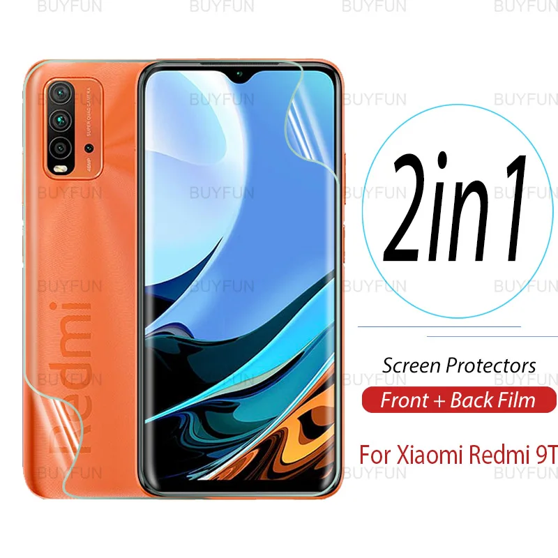 

Гидрогелевая пленка 2 в 1 для Xiaomi Redmi 9T, 6,53 дюйма