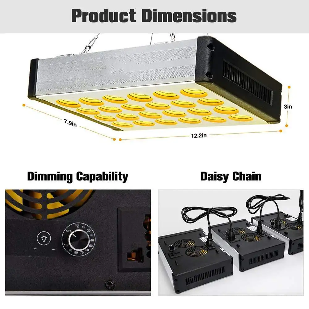

LED Grow Light 800W 168 Leds Chip Dimmable Phyto Growth Lamp Full Spectrum Plant Lighting Phytolamp For Indoor Plants Greenhouse