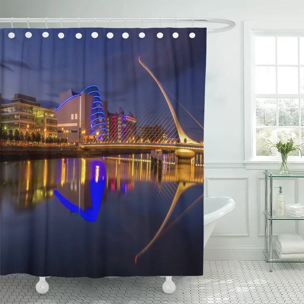 Синяя Ирландия Самуэль Беккетт мост в Дублине городской пейзаж душевая