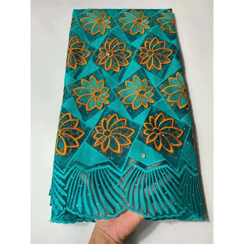 Африканская кружевная ткань высокого качества нигерийская чистая фиолетовая