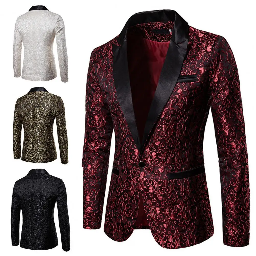 Suit Coat Slim Pockets Suit Jacket Suit Jacket Stylish Men Blazer