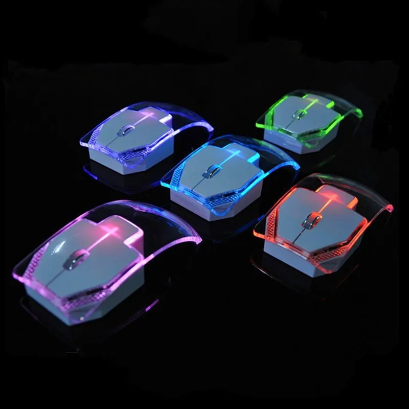 

New wireless mouse colorful creative transparent luminous mute mouse girls office holiday gift fashion mouse