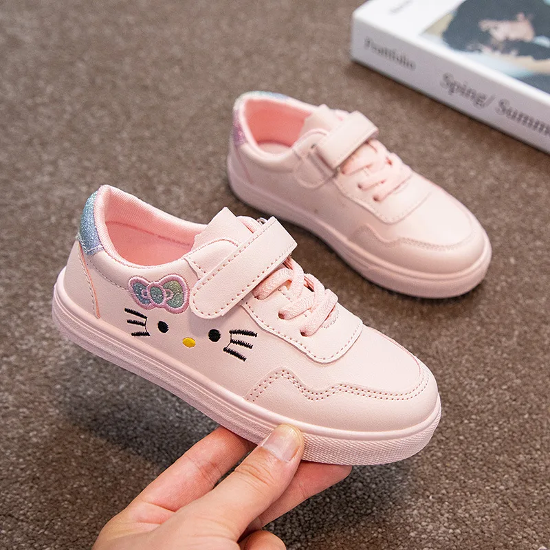 

Kids Sneakers 2021 Autumn Baby Girls Fashion Casual Shoes Solid Cute Cartoon Children Running Sports Tennis Thick Sole Platform