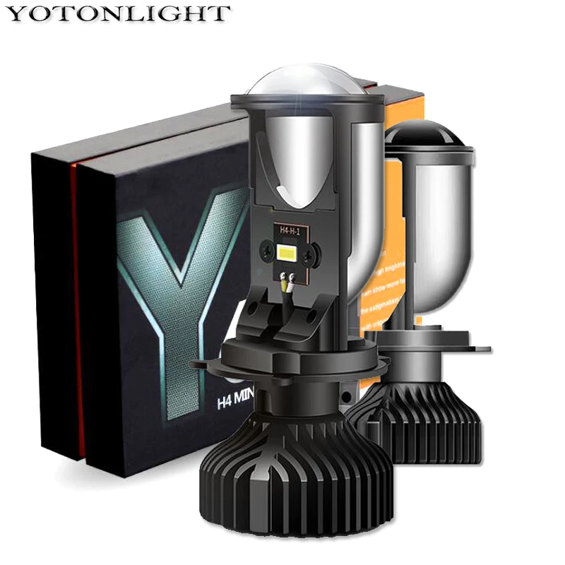 YOTONLIGHT Mini Bi Led объектив проектора h4 Фары Лампы Luces H4 20000lm 9003 Canbus 90 Вт Hi/Lo луч Automotivo 12В