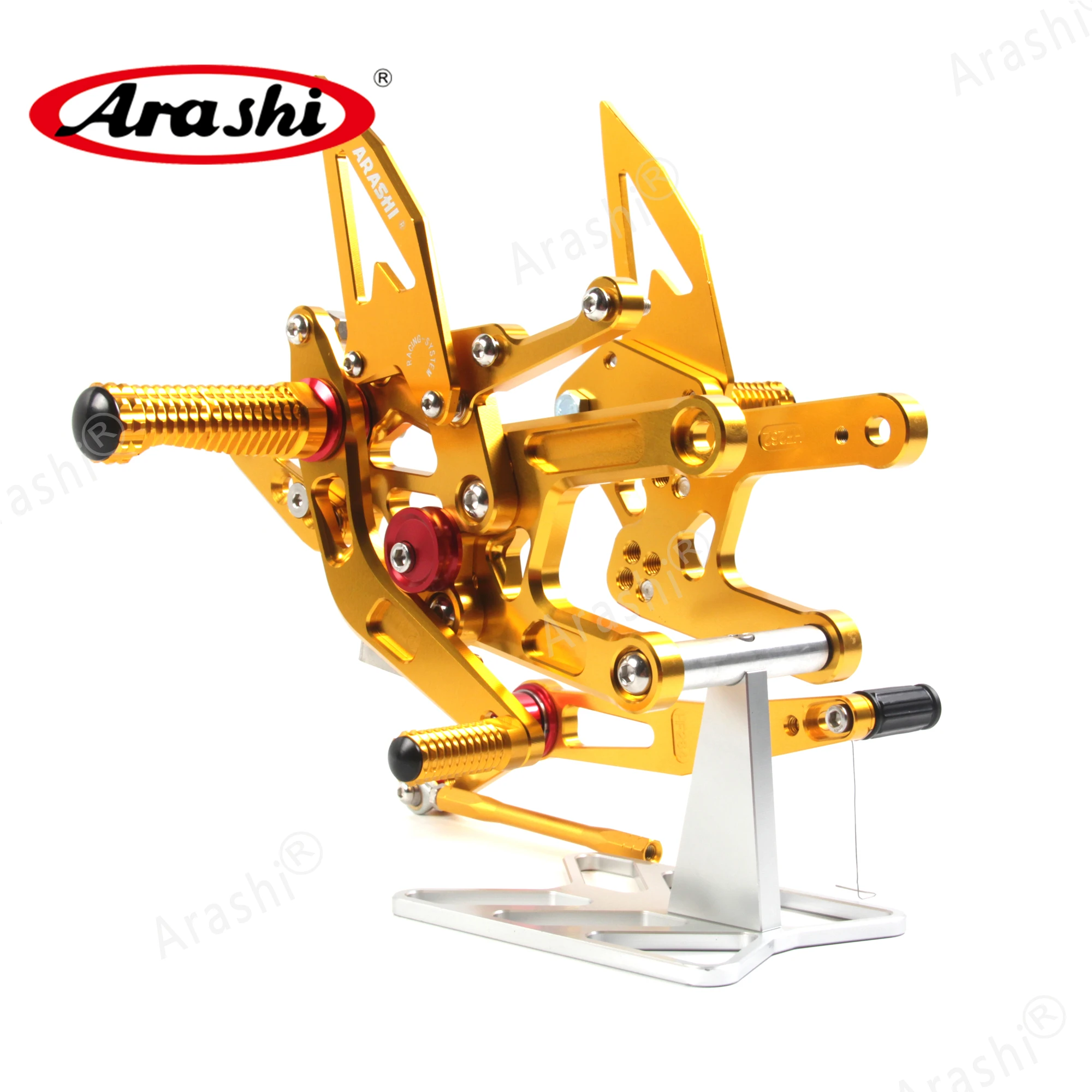 Комплект подножек Arashi с ЧПУ Регулируемые подножки для YAMAHA YZF R6 2017 2018 2019 2020 2021