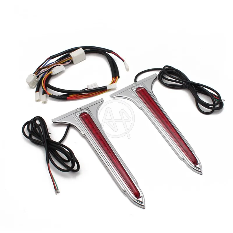 1 комплект Хромированный Светодиодный фонарь на танкетке задний Предупреждение