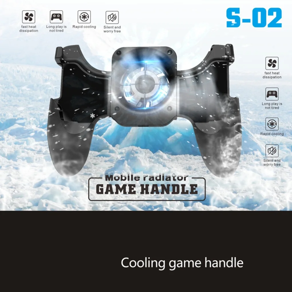 

Mobile Game Controller Gamepad Trigger Shooter Joystick for iPhone with Cooler Cooling Fan for 4-6.5-inch mobile phones