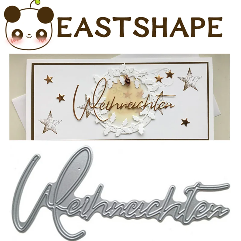 Eastshape немецкие буквы металлические Вырубные штампы для трафарет для скрапбукинга фоновые штампы Troqueles Вырубные ремесленные стежки новые для