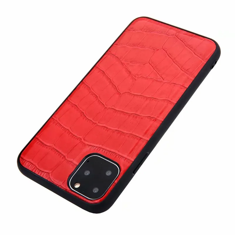 Luxury Genuine cow leather Retro Crocodile pattern Protection back Cover Case for iPhone11 Pro Max For IphoneX XR XS MAX |