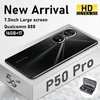p50 pro smartphone global version 16gb512gb 6800mah 7 3 hd inch camera cellphone 24003200 5g android 12 0 mobile phones
